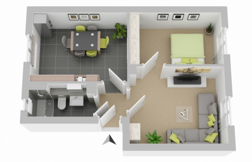 Lohengrinstr. 36, E L - Schöne 2-Zimmer Wohnung mit Dusche - Foto 5