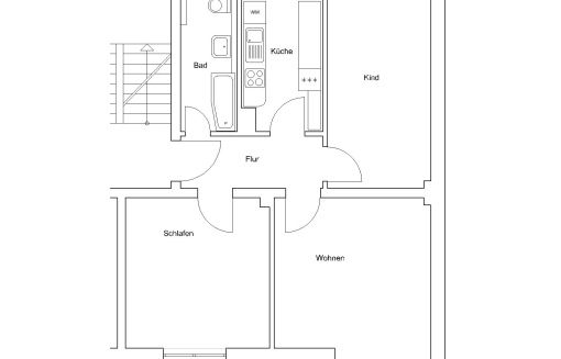 Hildebrandstr. 45, 3 R - Schöne 3 Zimmer Wohnung mit Tageslichtbad - Photo 3