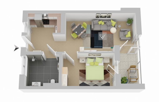 Wiedweg 4, 1 L1 - Moderne, rollstuhlgerechte 2-Zimmer-Wohnung mit Loggia und Aufzug! - Photo 4