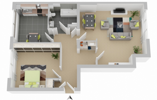 Möhlkamp 7, E L - Gemütliche 2-Zimmer-Erdgeschosswohnung mit viel Stauraum. WBS erforderlich! - Photo 2