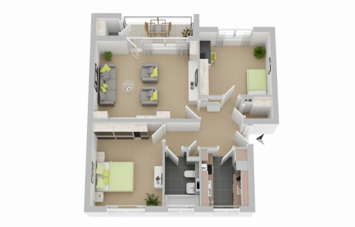 Saalestr. 4, 1 L - Großzügige 3-Zimmer-Wohnung mit Loggia und viel Stauraum. WBS notwendig! - Photo 2