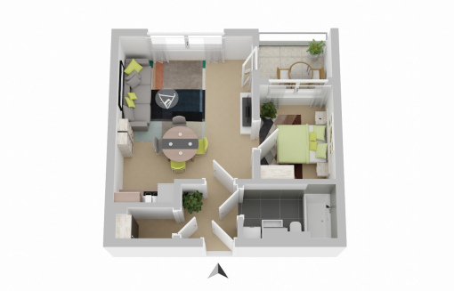 Pregelstr. 6, E M - Modernisierte 1,5-Zimmer-Wohnung barrierefrei mit Loggia. WBS erforderlich! - Photo 2