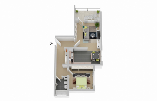 Niddastr. 1, 2 5 - Erstbezug nach Modernisierung! 2-Zimmer-Wohnung mit Loggia. WBS notwendig! - Photo 5