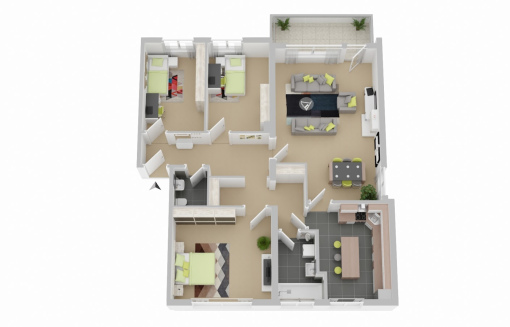 Möhlkamp 50, 3 R - Familienfreundliche 4-Zimmer-Wohnung mit Loggia und viel Stauraum! WBS notwendig! - Foto 1