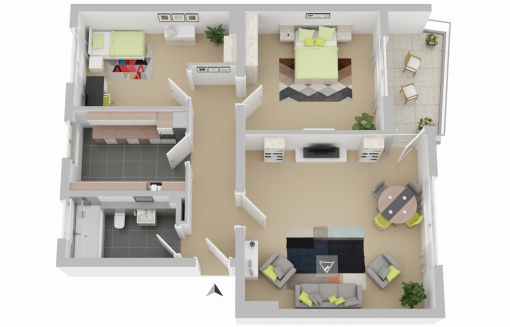 Naabstr. 18, 3 L - Gemütliche 3-Zimmer-Wohnung mit Loggia und zusätzlichen Stauraum - WBS notwendig! - Foto 4