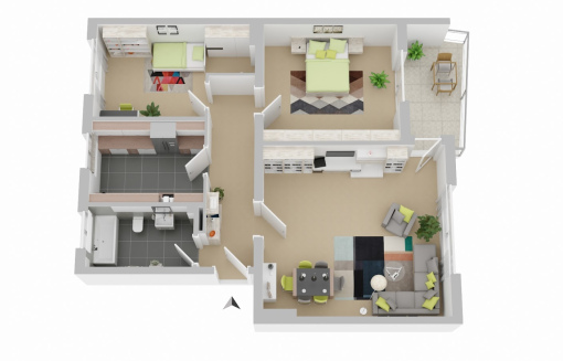 Im Wasserkamp 15, E L - Modernisierte 3-Zimmer-Wohnung im Erdgeschoss mit Loggia und viel Stauraum! - Foto 3