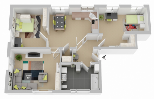 Tannhäuserstr. 20, 1 L - Großzügige 3-Zimmer-Wohnung mit Glaselementen und viel Stauraum! - Photo 2