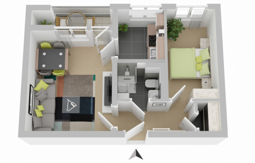 Möhlkamp 22, 4 M - Kompakte 2-Zimmer-Wohnung mit Loggia. WBS notwendig! - Photo 2